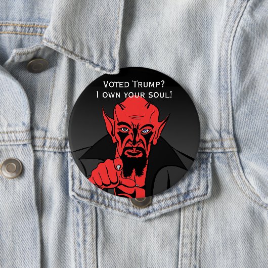 "Stemde Trump met Satan? Ronde Button 4,0 Cm (In situ)