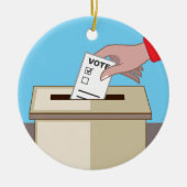 Stemdoos Keramisch Ornament (Voorkant)