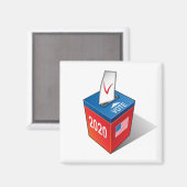 Stemdoos met een vallende stembiljet. magneet (Voorkant / Achterkant)