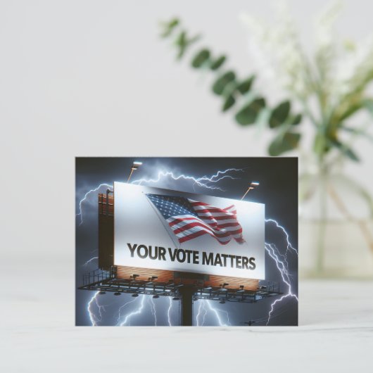 Stemherinnering Billboard met Lightning Briefkaart (Staand voorkant)