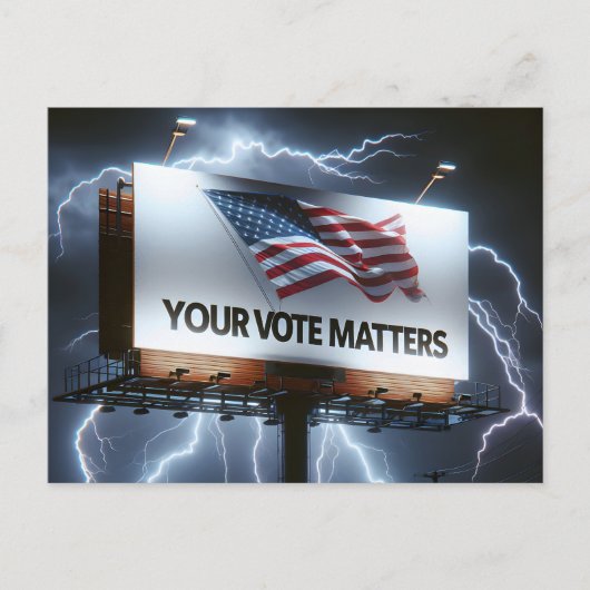 Stemherinnering Billboard met Lightning Briefkaart (Voorkant)