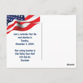 Stemherinnering met Amerikaanse vlag Briefkaart (Achterkant)