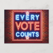 Stemherinnering neonteken briefkaart (Voorkant)