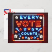 Stemherinnering neonteken briefkaart (Voorkant / Achterkant)