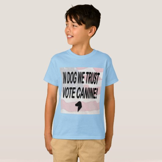 Stemhond Amerikaanse vlag Kinder T-shirt (Voorkant volledig)