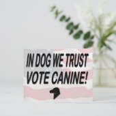 Stemhond met Amerikaanse vlag Briefkaart (Staand voorkant)