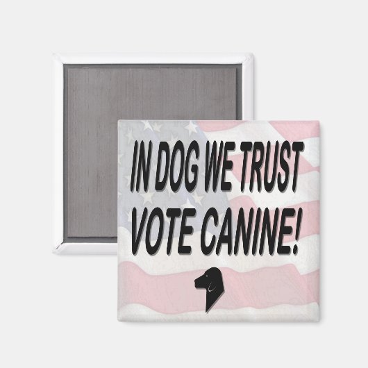 Stemhond met Amerikaanse vlag Magneet (Voorkant / Achterkant)