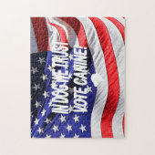 Stemhond met Amerikaanse vlag Puzzle Legpuzzel (Verticaal)