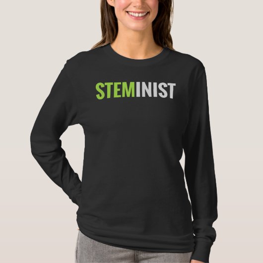 STEMinist 3/4 Sleeve V-Neck (plus grootte) T-shirt (Voorkant)