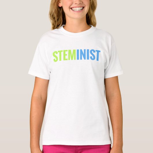 STEMinist Girls' Ringer T-shirt (Voorkant)