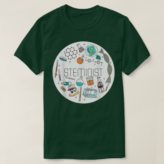 Steminist Science Technology Engineering Wiskunde T-shirt (Design voorkant)