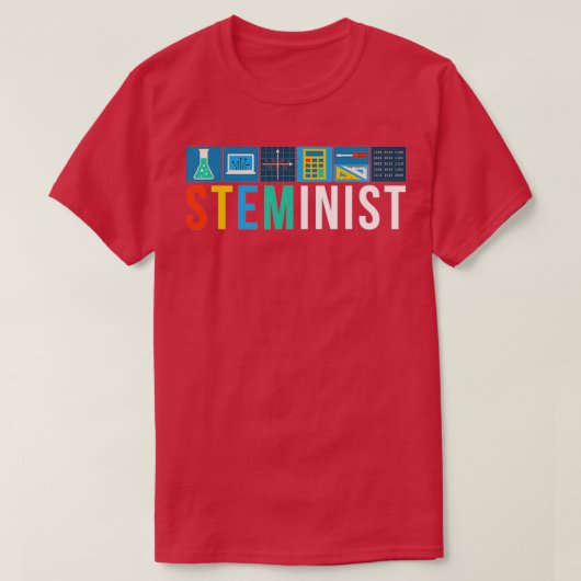 Steminist Science Technology Engineering Wiskunde  T-shirt (Design voorkant)