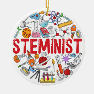 Steminist, Stem Woman, Stem Student Gift Keramisch Ornament