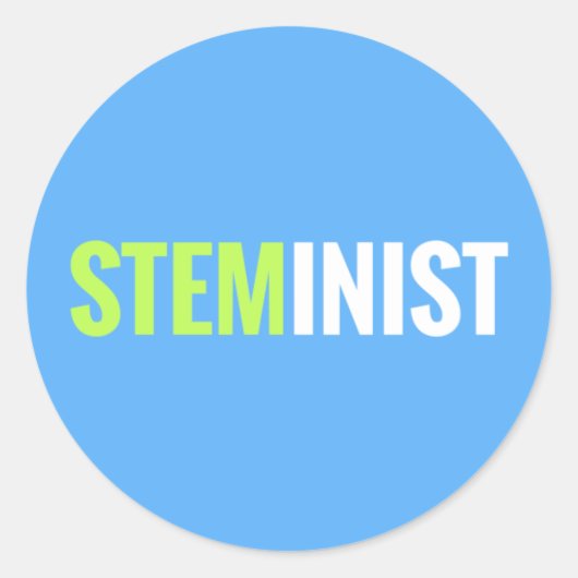 STEMinist Sticker - Rond (Voorkant)