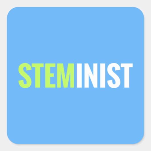 STEMinist Sticker - Vierkant (Voorkant)