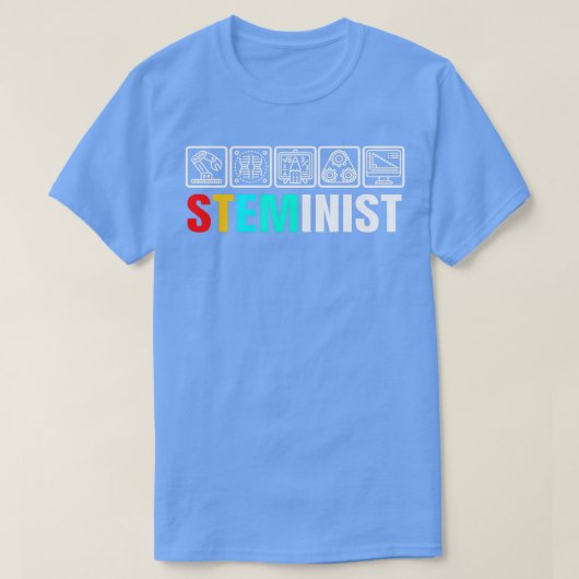 Steminist Womens Science Technology Engineering M T-shirt (Design voorkant)