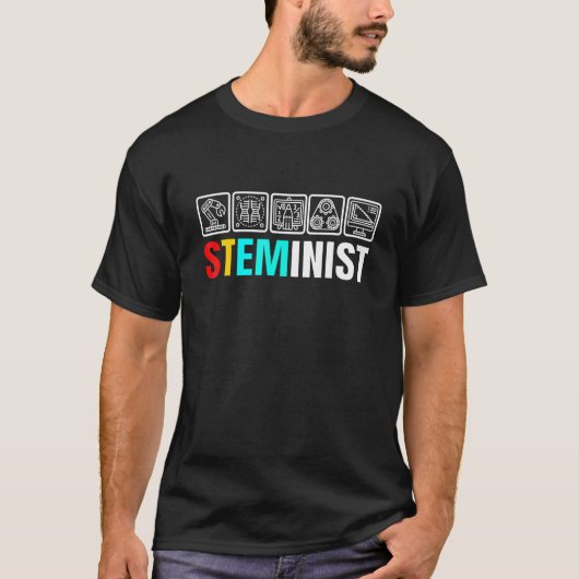 Steminist Womens Science Technology Engineering Ma T-shirt (Voorkant)