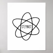 Steministische ondersteuning Vrouwen in STEM Quote Poster (Voorkant)