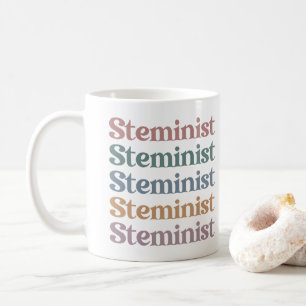 Steministische retrovrouwen in STEM Koffiemok