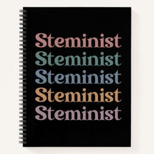 Steministische retrovrouwen in STEM Notitieboek