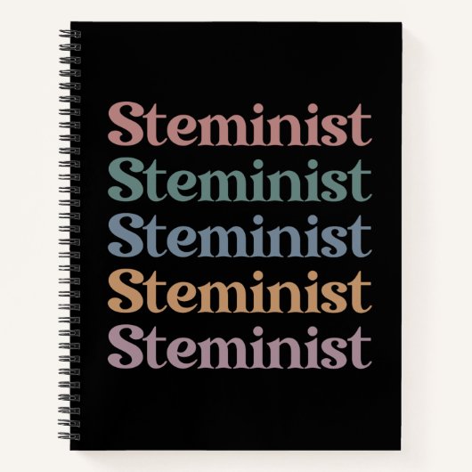Steministische retrovrouwen in STEM Notitieboek (Voorkant)