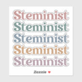 Steministische retrovrouwen in STEM Sticker (Vel)