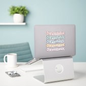 Steministische retrovrouwen in STEM Sticker (Laptop op bureau)