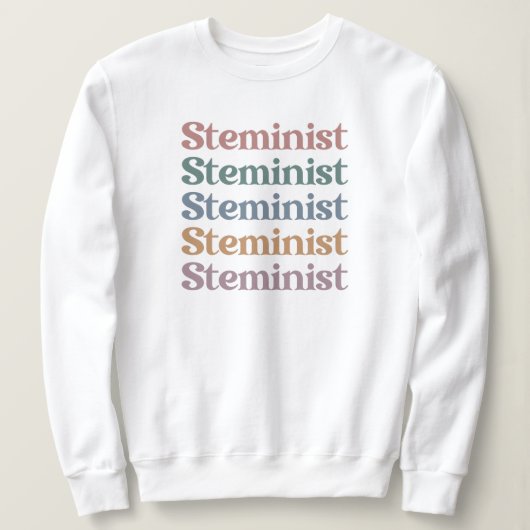 Steministische retrovrouwen in STEM Trui (Design voorkant)