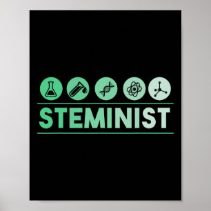 Steministische Shirt Mars voor Wetenschap Earth Da Poster