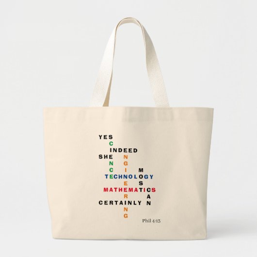 STEMinistische vrouwen in de stem Grote Tote Bag (Voorkant)