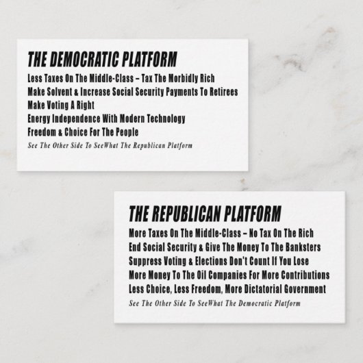 Stemkaart Informatiekaartje (Voorkant / Achterkant)