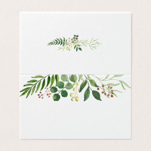 Stemkaart met bohemengroenery kaart (Buitenkant ongevouwen)
