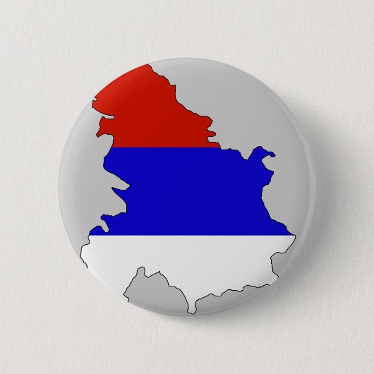 Stemkaart Servië Ronde Button 5,7 Cm (Voorkant)