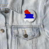 Stemkaart Servië Ronde Button 5,7 Cm (In situ)