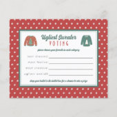 Stemkaart stembiljet op een lelijke kerstfeestdag (Voorkant)