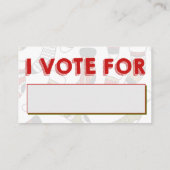 Stemkaart voor Ugly Sweater Kerstparty Visitekaartje (Achterkant)