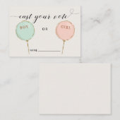 Stemkaartballonnen Notitiekaartje (Voorkant / Achterkant)