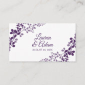 Stemkaarten voor bruiloft - Paarse / pruimenteelt Informatiekaartje (Voorkant)