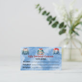 Stemkaarten voor lelijkste-truiwedstrijd contactkaartje (Staand voorkant)