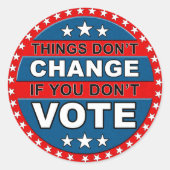 Stemkiezer Ronde Sticker (Voorkant)
