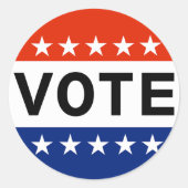 Stemkiezer Ronde Sticker (Voorkant)