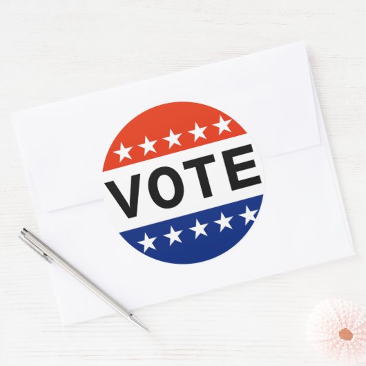 Stemkiezer Ronde Sticker (Envelop)