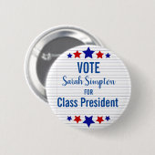 Stemklasse president studentenraad Verkiezingsstem Ronde Button 5,7 Cm (Voorkant /achterkant)