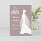 Stemkleding Chandelier Bridal - Uitnodiging (Staand voorkant)