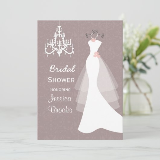 Stemkleding Chandelier Bridal - Uitnodiging (Staand voorkant)