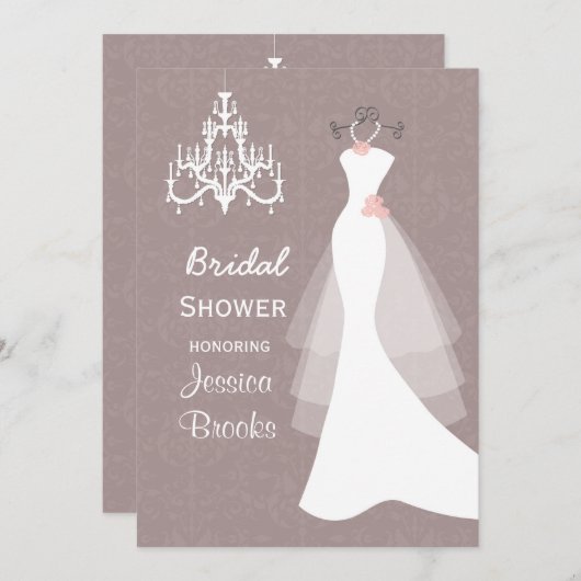 Stemkleding Chandelier Bridal - Uitnodiging (Voorkant / Achterkant)