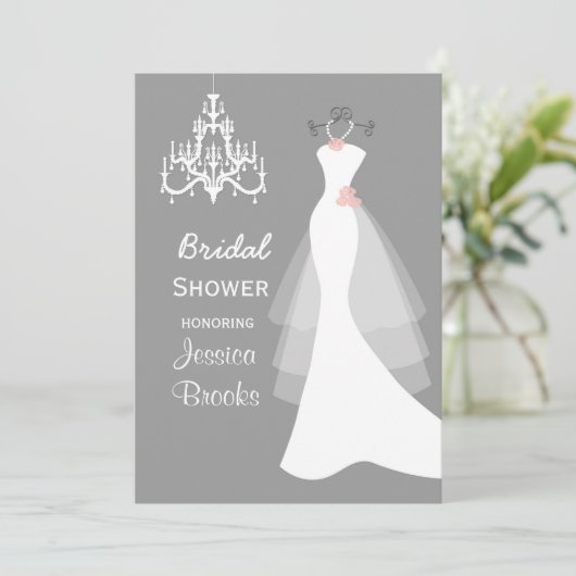 Stemkleding Chandelier Bridal - Uitnodiging (Staand voorkant)