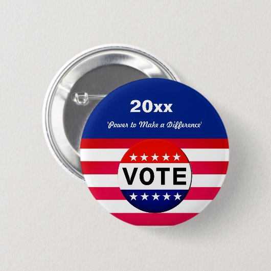 Stemkracht tijdens campagne ronde button 5,7 cm (Voorkant /achterkant)