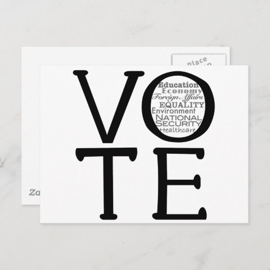 Stemkwesties Briefkaart (Voorkant / Achterkant)