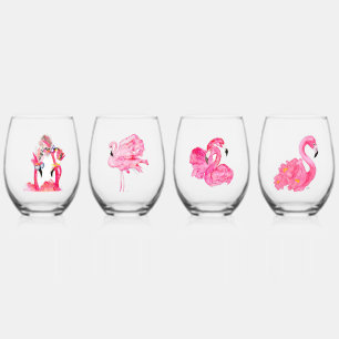 Stemless Flamingo wijnglazen Wijnglas Zonder Voet